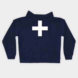 Greek cross (white) Kids Hoodie